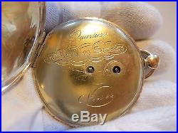 Antique 18k Gold Multi-colored Gold Dial Pocket Watch, 50mm Case (watch Video)