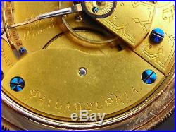 Antique 18s Aurora pocket watch 1887/8. Magnificent 14k gold filled Hunter case
