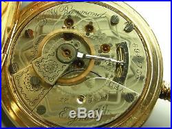 Antique 18s B. W Raymond 17j high grade pocket watch. Gold filled case. Made 1897