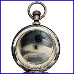 Antique 18s Charles Glatz Pocket Watch Case for Key Wind Sterling Silver Rare