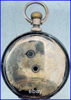 Antique 18s Charles Glatz Pocket Watch Case for Key Wind Sterling Silver Rare