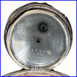 Antique 18s Charles Glatz Pocket Watch Case for Key Wind Sterling Silver Rare