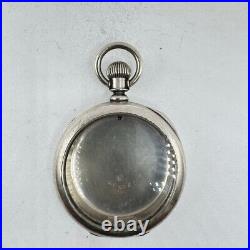 Antique 18s Dueber Gold Hinge 3 Ounce Open Face Pocket Watch Case Coin Silver
