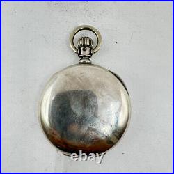 Antique 18s Dueber Gold Hinge 3 Ounce Open Face Pocket Watch Case Coin Silver