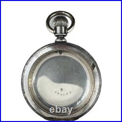 Antique 18s Dueber Gold Hinge 3 Ounce Open Face Pocket Watch Case Coin Silver