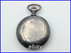 Antique 18s Dueber Key Wind Open Face Pocket Watch Case Coin Silver Early USA