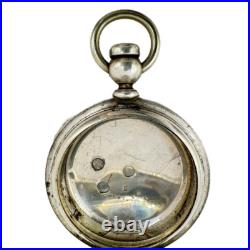 Antique 18s Dueber Key Wind Open Face Pocket Watch Case Coin Silver Early USA