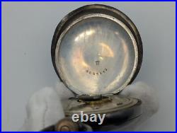 Antique 18s Dueber Key Wind Open Face Pocket Watch Case Coin Silver Early USA