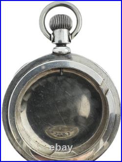 Antique 18s Dueber New Port Open Face Pocket Watch Case Coin Silver Gold Hinge