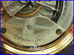 Antique 18s Elgin B. W. Raymond Rail Road pocket watch. Beautiful gold hunter case