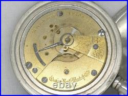 Antique 18s Elgin Grade 294 Turnip Pocketwatch, 57mm Silveroid Case, Serviced