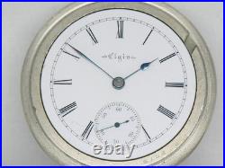 Antique 18s Elgin Grade 294 Turnip Pocketwatch, 57mm Silveroid Case, Serviced