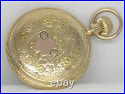 Antique 18s Elgin Solid 14k Multi-color Hunter's Case Pocket Watch, Serviced