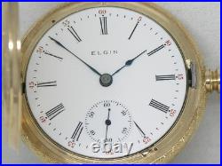 Antique 18s Elgin Solid 14k Multi-color Hunter's Case Pocket Watch, Serviced