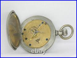 Antique 18s Rockford Transitional Pocket Watch In A 3 Ounce Choo-choo Case