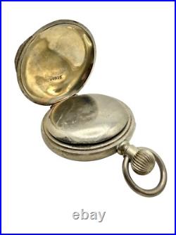 Antique 18s Texas State Capital Building Engraved Pocket Watch Case Open Face