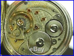 Antique 18s Waltham Vanguard 23 jewels Hunter case pocket watch. Sterling. 1902