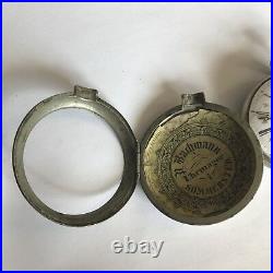 Antique 18th Century Verge Pair Case Pocket Watch T Whitt London A/F Not Working