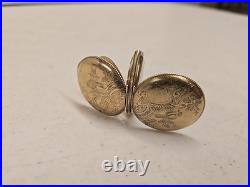 Antique 1900 Elgin 222 0s 7j Pocket Watch Wadsworth 10ktGF 20yr Hunter Bird Case