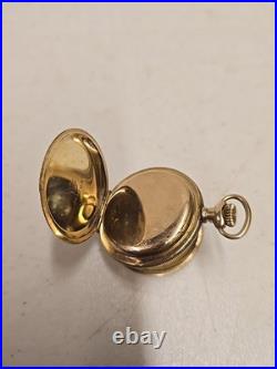 Antique 1900 Elgin 222 0s 7j Pocket Watch Wadsworth 10ktGF 20yr Hunter Bird Case