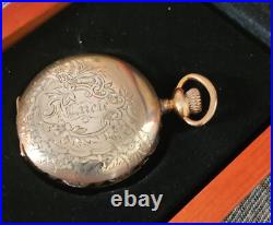 Antique 1900 Elgin Grade 206 Gold Filled Hunter Case Pocket Watch X-Fine, runs