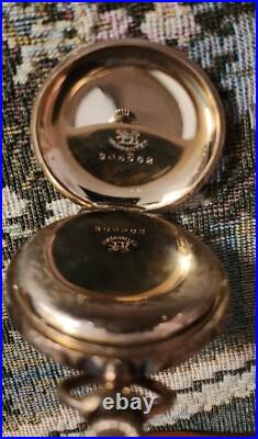 Antique 1900 Elgin Grade 206 Gold Filled Hunter Case Pocket Watch X-Fine, runs