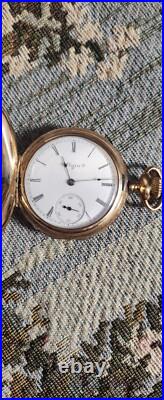 Antique 1900 Elgin Grade 206 Gold Filled Hunter Case Pocket Watch X-Fine, runs