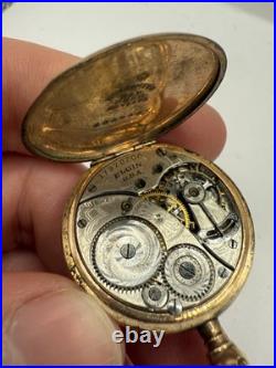 Antique 1900s Elgin 32.5mm Pocket Watch Gold Filled Case Running