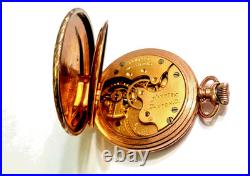Antique 1901 Ladies Hampden Sz 6 Gold Filled Hunter Case Pocket Watch