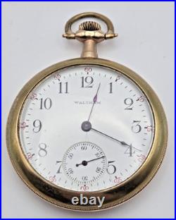 Antique 1901 Waltham PS Bartlett 16s 17J Pocket Watch Running GF Case Runs 90g