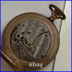 Antique 1901 Waltham Pocket Watch Seaside 15j Model 1890 Hunter Dueber Case GF