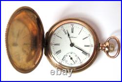 Antique 1901 Women Waltham 20 Year Gold Fill Pocket Watch Stem Set Hunting Case