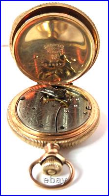 Antique 1901 Women Waltham 20 Year Gold Fill Pocket Watch Stem Set Hunting Case