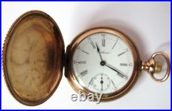 Antique 1901 Women Waltham 20 Year Gold Fill Pocket Watch Stem Set Hunting Case