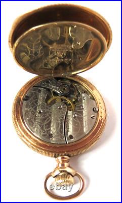 Antique 1901 Women Waltham 20 Year Gold Fill Pocket Watch Stem Set Hunting Case