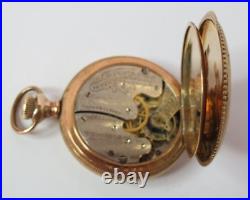 Antique 1901 Women Waltham 20 Year Gold Fill Pocket Watch Stem Set Hunting Case