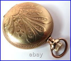 Antique 1901 Women Waltham 20 Year Gold Fill Pocket Watch Stem Set Hunting Case