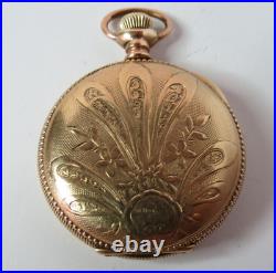 Antique 1901 Women Waltham 20 Year Gold Fill Pocket Watch Stem Set Hunting Case