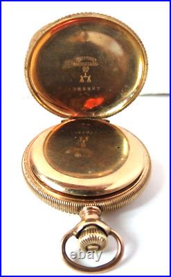 Antique 1901 Women Waltham 20 Year Gold Fill Pocket Watch Stem Set Hunting Case