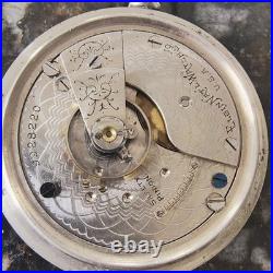 Antique 1902 Elgin Pocket Watch Size 18s Working Fahys Oresilver Train Case