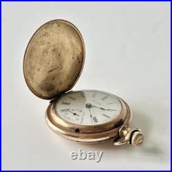 Antique 1902 Waltham Pocket Watch 15 Jewel Hunter Case 6s Gold-Filled Ornate