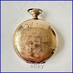 Antique 1902 Waltham Pocket Watch 15 Jewel Hunter Case 6s Gold-Filled Ornate