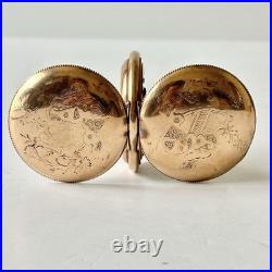 Antique 1902 Waltham Pocket Watch 15 Jewel Hunter Case 6s Gold-Filled Ornate