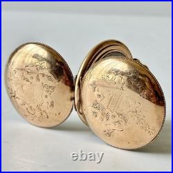 Antique 1902 Waltham Pocket Watch 15 Jewel Hunter Case 6s Gold-Filled Ornate