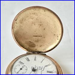 Antique 1902 Waltham Pocket Watch 15 Jewel Hunter Case 6s Gold-Filled Ornate