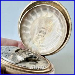 Antique 1902 Waltham Pocket Watch 15 Jewel Hunter Case 6s Gold-Filled Ornate