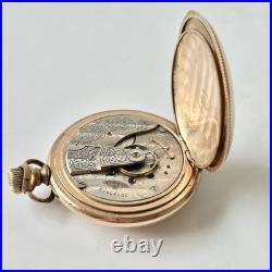 Antique 1902 Waltham Pocket Watch 15 Jewel Hunter Case 6s Gold-Filled Ornate