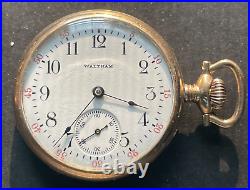 Antique 1903 Lady Waltham Model 1900 Pocket Watch Running GF Case 0s 16j USA
