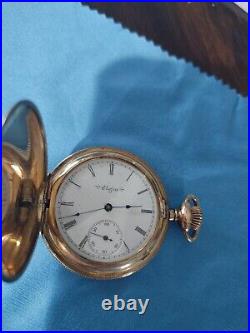 Antique 1904 Elgin 6s Pocket Watch Gold Filled Hunter Case Runs Smooth & Strong
