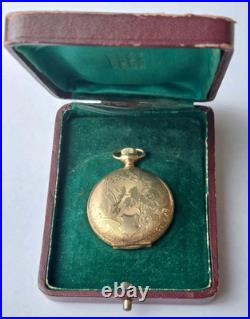 Antique 1904 Elgin 7j 0s Mod. 2 Pocket Watch Gold Filled Hunter Case in BOX RUNS